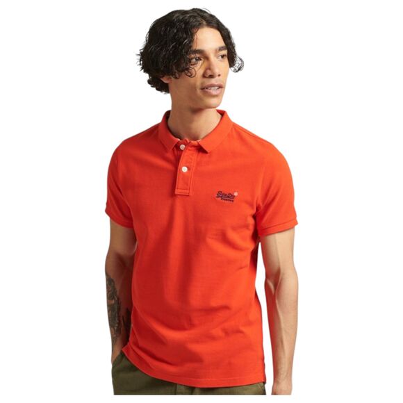 Superdry Classic Organic Cotton Pink Red Polo Shirt Men's Medium NEW with Tags - Picture 7 of 7